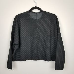 Zara cropped pinstripe longsleeve top - Small